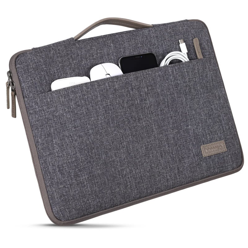 DOMISO 13 inch Laptop Sleeve Case Waterproof Carrying Bag for 12.5-13"" Notebook/13 MacBook Pro/12.9"" iPad Pro/13 MacBook Air Retina 2018/12.3"" Microsoft Surface Pro Pro 4 Pro 6 Dark Grey - Image 4